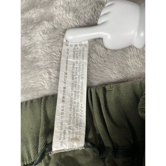 Zara Women’s High-Waisted Cargo Joggers - Size M - Olive Green - Picture 8 of 12